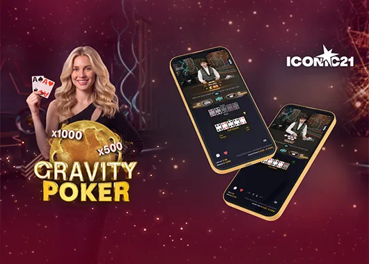 ICONIC21 Gravity Poker Adds Side Bets and 1,000x Multipliers